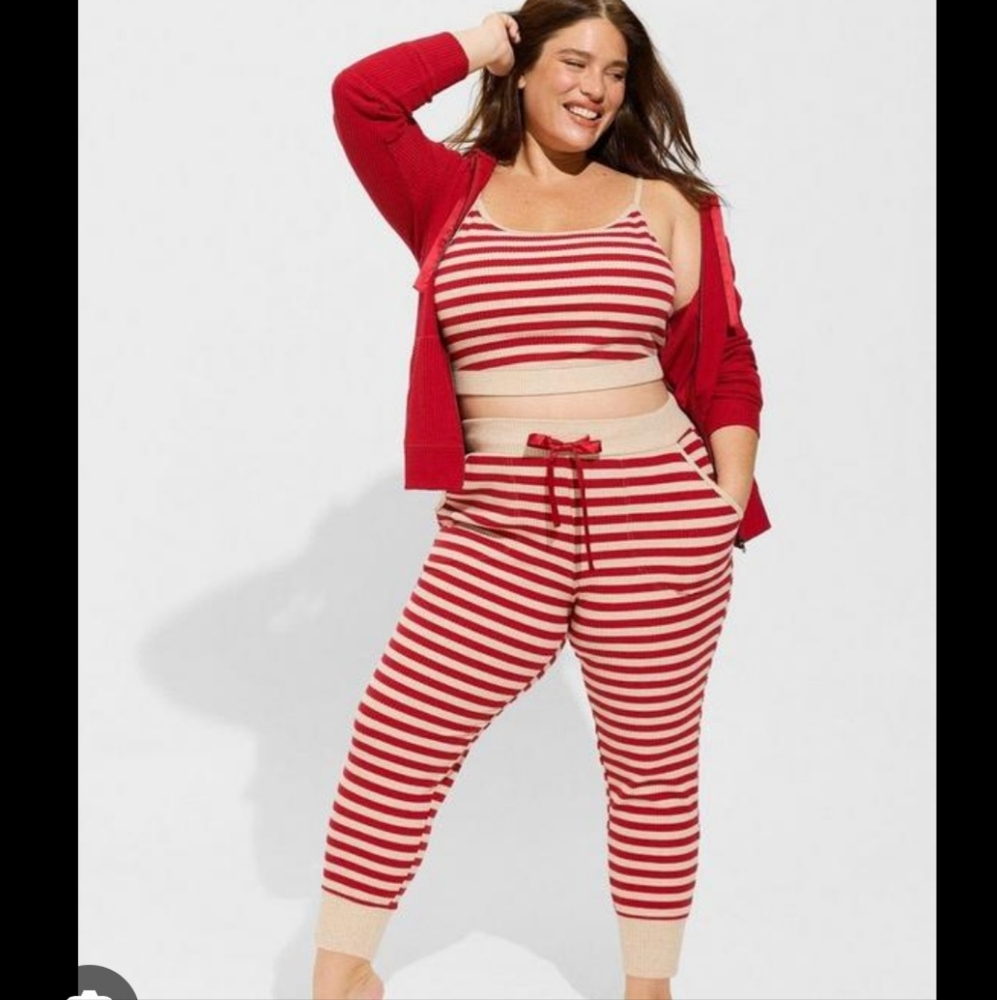 Torrid Plus Size Heavy Hacci Rib Lounger Jogger Set